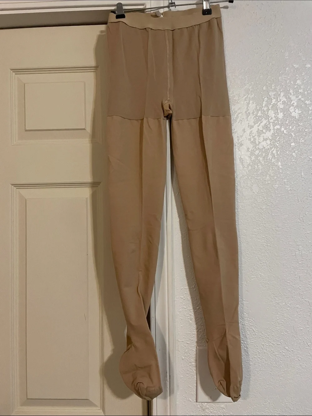 Sheer Beige Footed Hosiery Compression Tights - Nude/Beige. NWOT